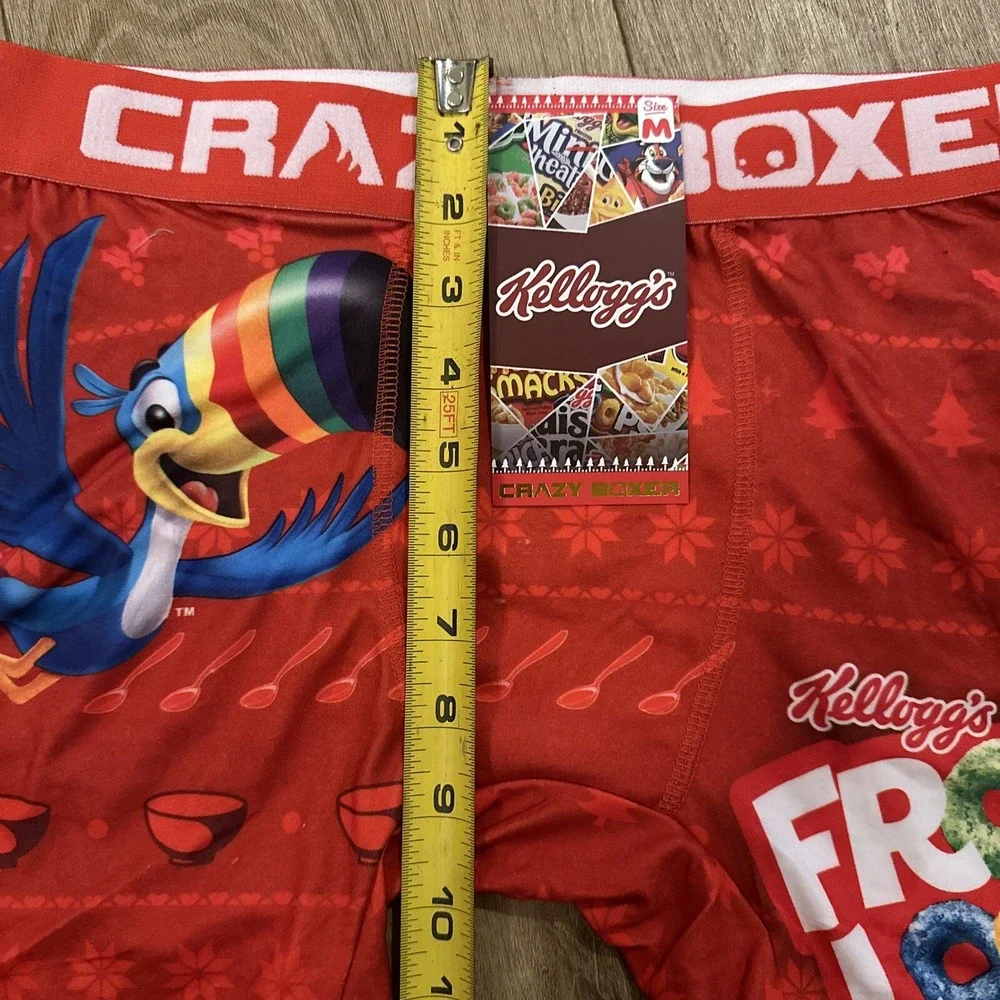 Mens CRAZY BOXER Kelloggs Fruit Loops Cereal Holiday‎ M Medium Underwear 32-34